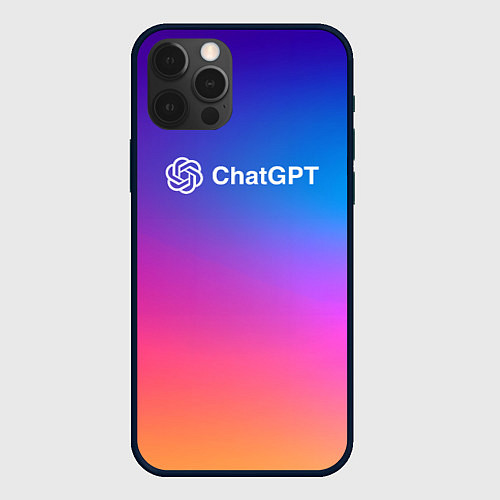 Чехол iPhone 12 Pro Max ChatGPT / 3D-Черный – фото 1