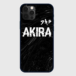 Чехол для iPhone 12 Pro Max Akira glitch на темном фоне: символ сверху, цвет: 3D-черный