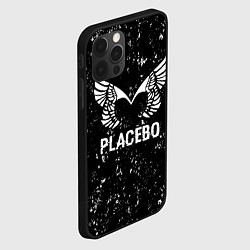 Чехол для iPhone 12 Pro Max Placebo glitch на темном фоне, цвет: 3D-черный — фото 2