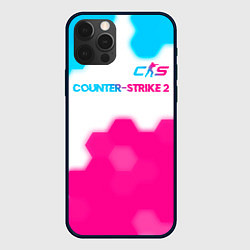Чехол для iPhone 12 Pro Max Counter-Strike 2 neon gradient style: символ сверх, цвет: 3D-черный
