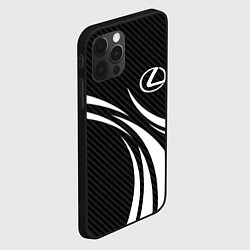 Чехол для iPhone 12 Pro Max Lexus - carbon line, цвет: 3D-черный — фото 2