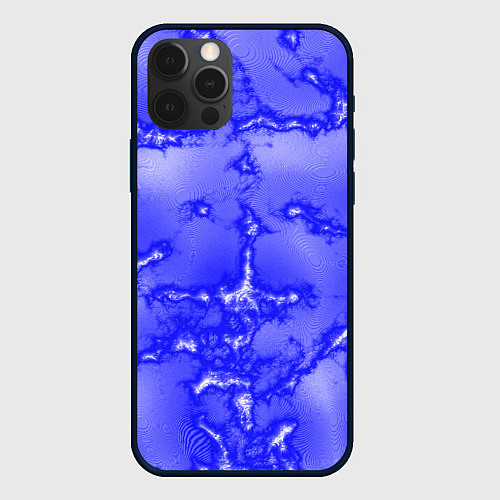 Чехол iPhone 12 Pro Max Темно-синий мотив / 3D-Черный – фото 1