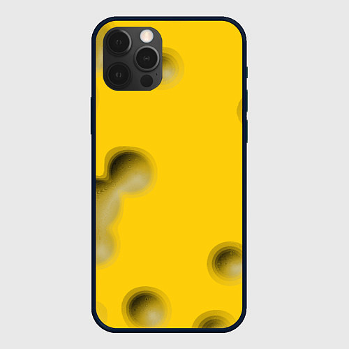Чехол iPhone 12 Pro Max Сырная плоскость / 3D-Черный – фото 1