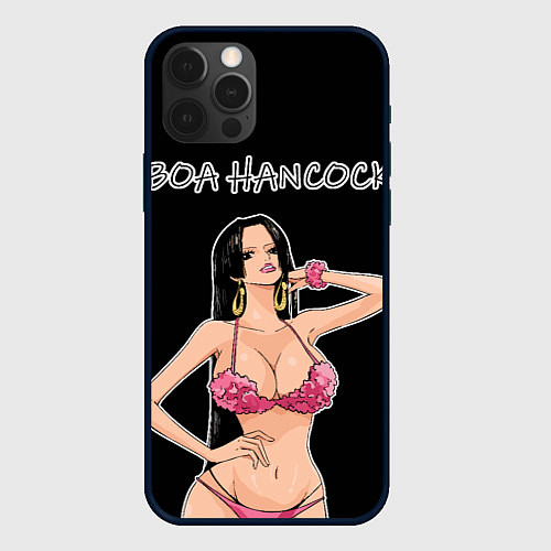 Чехол iPhone 12 Pro Max Боа Хенкок - Ван пис / 3D-Черный – фото 1