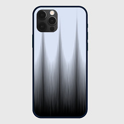 Чехол для iPhone 12 Pro Max Черный полосатый градиент, цвет: 3D-черный