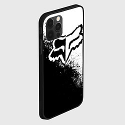 Чехол для iPhone 12 Pro Max Fox motocross - черно-белые пятна, цвет: 3D-черный — фото 2