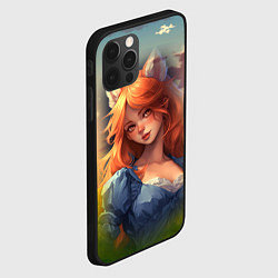 Чехол для iPhone 12 Pro Max Девушка лисица, цвет: 3D-черный — фото 2