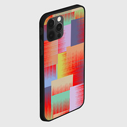 Чехол для iPhone 12 Pro Max Веселая разноцветная клетка, цвет: 3D-черный — фото 2
