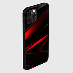 Чехол для iPhone 12 Pro Max Black and red, цвет: 3D-черный — фото 2