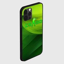 Чехол для iPhone 12 Pro Max CSGO green logo, цвет: 3D-черный — фото 2