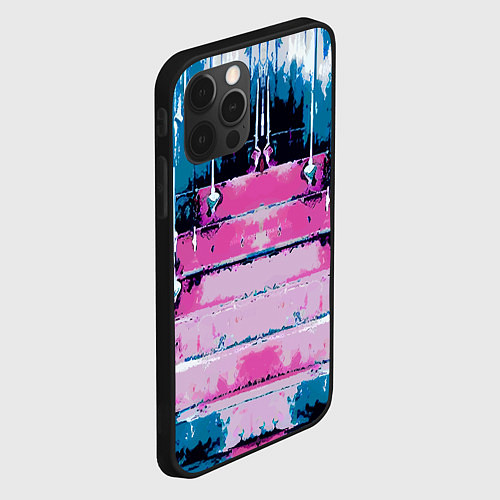 Чехол iPhone 12 Pro Max Ladder - art - texture / 3D-Черный – фото 2