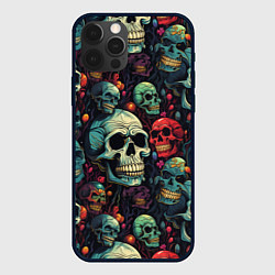 Чехол для iPhone 12 Pro Max Милый skull, цвет: 3D-черный