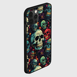Чехол для iPhone 12 Pro Max Милый skull, цвет: 3D-черный — фото 2