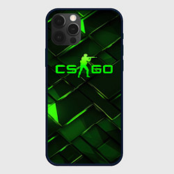 Чехол iPhone 12 Pro Max CSGO green abstract elements