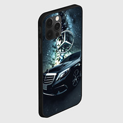 Чехол для iPhone 12 Pro Max Мерседес космос, цвет: 3D-черный — фото 2