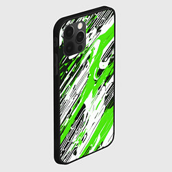 Чехол для iPhone 12 Pro Max Спонтанные брызги зелёные, цвет: 3D-черный — фото 2