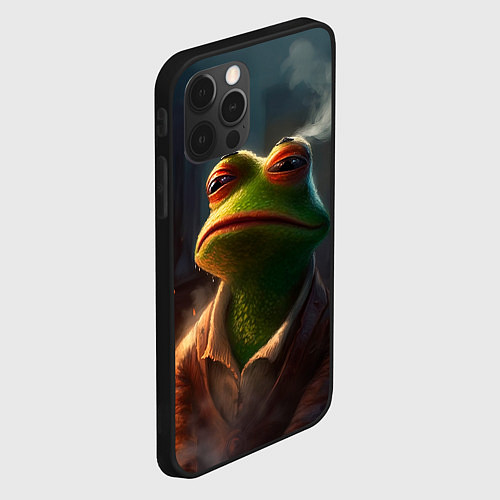 Чехол iPhone 12 Pro Max Frog Pepe / 3D-Черный – фото 2