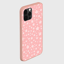 Чехол для iPhone 12 Pro Max Звёздочки бледно-розовый, цвет: 3D-светло-розовый — фото 2