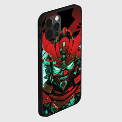 Чехол для iPhone 12 Pro Max Красный робот самурай, цвет: 3D-черный — фото 2