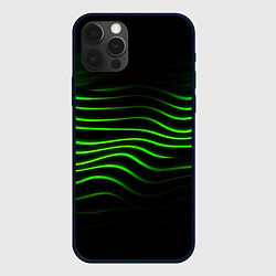 Чехол iPhone 12 Pro Max Зеленые абстрактные волны