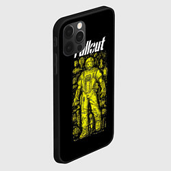 Чехол для iPhone 12 Pro Max Фалаут желтая силовая броня, цвет: 3D-черный — фото 2