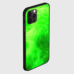 Чехол для iPhone 12 Pro Max Яркий зеленый фон, цвет: 3D-черный — фото 2