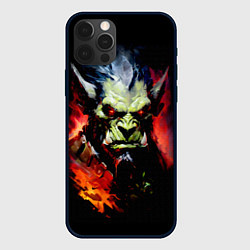 Чехол для iPhone 12 Pro Max Орк в огне, цвет: 3D-черный