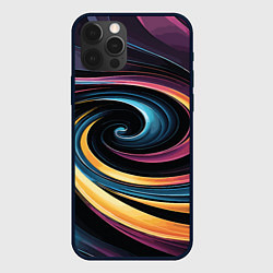 Чехол для iPhone 12 Pro Max Gradient vortex, цвет: 3D-черный