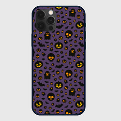 Чехол для iPhone 12 Pro Max Хэллоуин - узор, цвет: 3D-черный