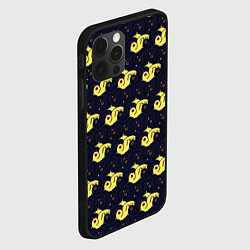 Чехол для iPhone 12 Pro Max Узор из цыплят, цвет: 3D-черный — фото 2