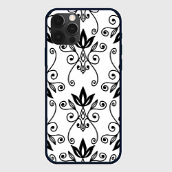 Чехол для iPhone 12 Pro Max Royal Lily - pattern, цвет: 3D-черный