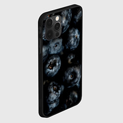 Чехол для iPhone 12 Pro Max Много черники, цвет: 3D-черный — фото 2