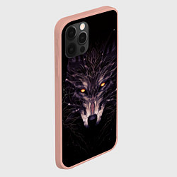 Чехол для iPhone 12 Pro Max Волк в кромешной темноте, цвет: 3D-светло-розовый — фото 2