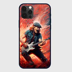 Чехол для iPhone 12 Pro Max ACDC rock music, цвет: 3D-черный