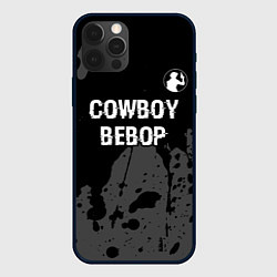 Чехол для iPhone 12 Pro Max Cowboy Bebop glitch на темном фоне: символ сверху, цвет: 3D-черный