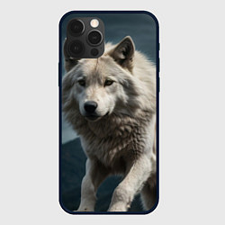 Чехол для iPhone 12 Pro Max Белый волк вожак стаи, цвет: 3D-черный
