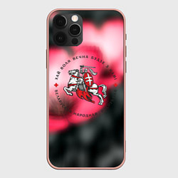 Чехол для iPhone 12 Pro Max Беларусь земля свободы, цвет: 3D-светло-розовый