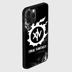 Чехол для iPhone 12 Pro Max Final Fantasy glitch на темном фоне, цвет: 3D-черный — фото 2