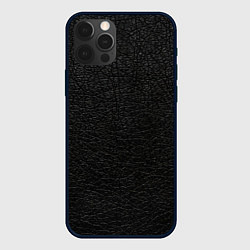 Чехол для iPhone 12 Pro Max Чёрная текстура кожи, цвет: 3D-черный