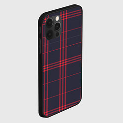Чехол для iPhone 12 Pro Max Красно-черная клетка, цвет: 3D-черный — фото 2