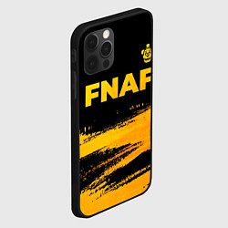 Чехол для iPhone 12 Pro Max FNAF - gold gradient: символ сверху, цвет: 3D-черный — фото 2