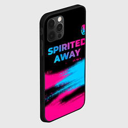 Чехол для iPhone 12 Pro Max Spirited Away - neon gradient: символ сверху, цвет: 3D-черный — фото 2