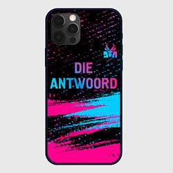 Чехол iPhone 12 Pro Max Die Antwoord - neon gradient: символ сверху