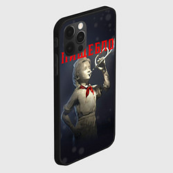 Чехол для iPhone 12 Pro Max Пищеблок статуя пионерки, цвет: 3D-черный — фото 2