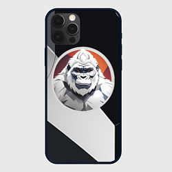 Чехол для iPhone 12 Pro Max Белая горилла, цвет: 3D-черный