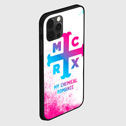 Чехол для iPhone 12 Pro Max My Chemical Romance neon gradient style, цвет: 3D-черный — фото 2