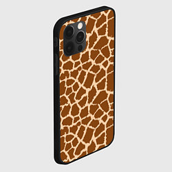 Чехол для iPhone 12 Pro Max Кожа жирафа - giraffe, цвет: 3D-черный — фото 2