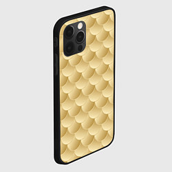 Чехол для iPhone 12 Pro Max Золотая чешуя, цвет: 3D-черный — фото 2
