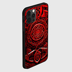 Чехол для iPhone 12 Pro Max Скандинавский орнамент викингов, цвет: 3D-черный — фото 2