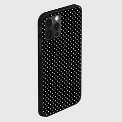 Чехол для iPhone 12 Pro Max В мелкий горошек на черном фоне, цвет: 3D-черный — фото 2